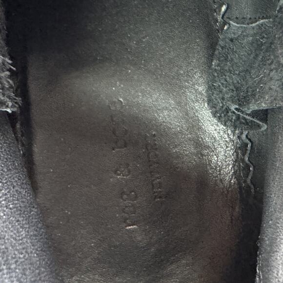 Rag‎ & Bone Boots Womens 37.5 Grey Black Harrow Suede Block Heel Ankle Bootie - Picture 7 of 11